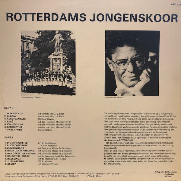 Rotterdams Jongenskoor - Het Rotterdams Jongenskoor (LP) Vinyl LP Vinyl Very Good (VG) <br> Hoes Good Plus (G+)