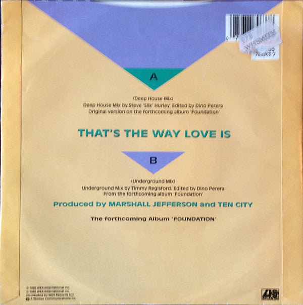 Ten City - That's The Way Love Is Vinyl Singles Vinyl Very Good (VG) <br> Hoes Good Plus (G+)