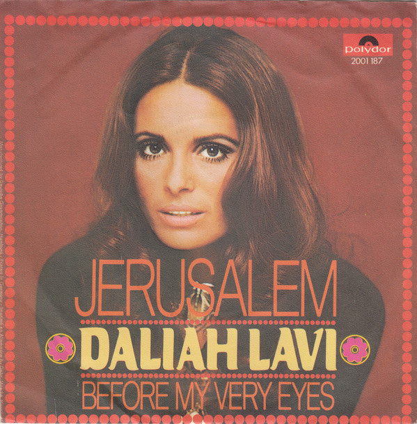 Daliah Lavi - Jerusalem Vinyl Singles Vinyl Very Good (VG) <br> Hoes Good Plus (G+)