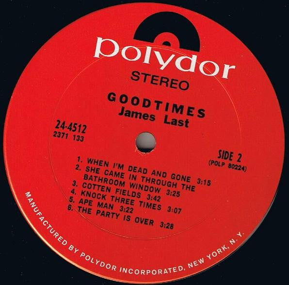 James Last - Goodtimes (LP) Vinyl LP Vinyl Very Good (VG) <br> Hoes Good Plus (G+)