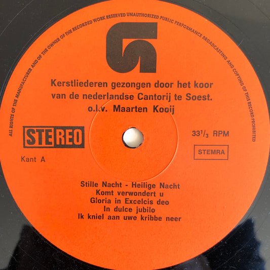 Koor Cantorij - Kerstliederen (LP) Vinyl LP Vinyl Zeer Goed / Hoesje Goed "VINYLSINGLES.NL"