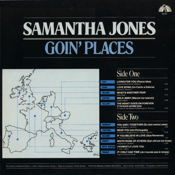 Samantha Jones - Goin' Places (LP) Vinyl LP Vinyl Very Good (VG) <br> Hoes Good Plus (G+)