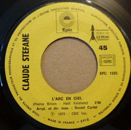 Claude Stefane - L'arc En Ciel Vinyl Singles