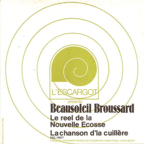 Beausoleil Broussard - Le Réel De La Nouvelle Ecosse Vinyl Singles Vinyl Very Good (VG) <br> Hoes Good Plus (G+)