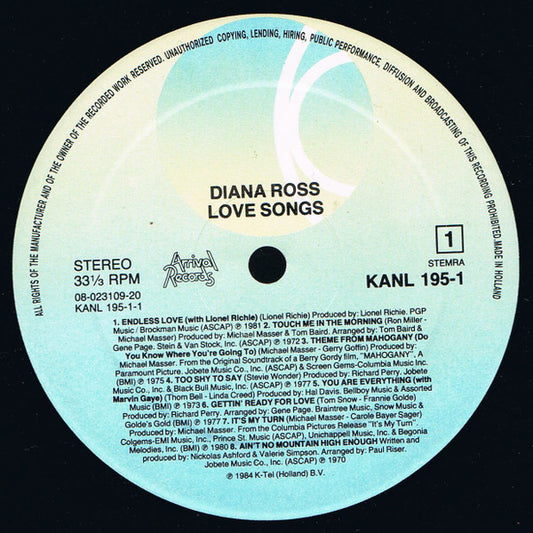 Diana Ross - Love Songs (LP)