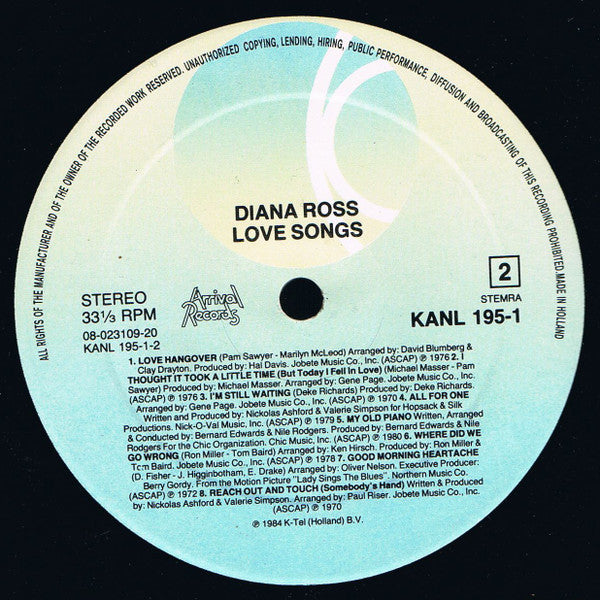 Diana Ross - Love Songs (LP) Vinyl LP
