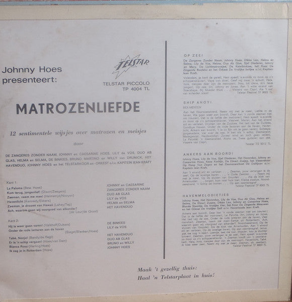 Various - Matrozenliefde (LP) Vinyl LP Vinyl Very Good (VG) <br> Hoes Good Plus (G+)