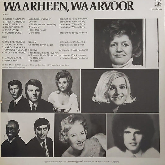 Various - Waarheen, Waarvoor (LP) Vinyl LP Vinyl Zeer Goed / Hoesje Goed "VINYLSINGLES.NL"