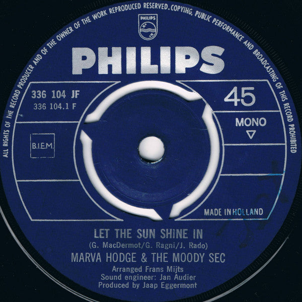 Marva Hodge & The Moody Sec - Let The Sun Shine In Vinyl Singles