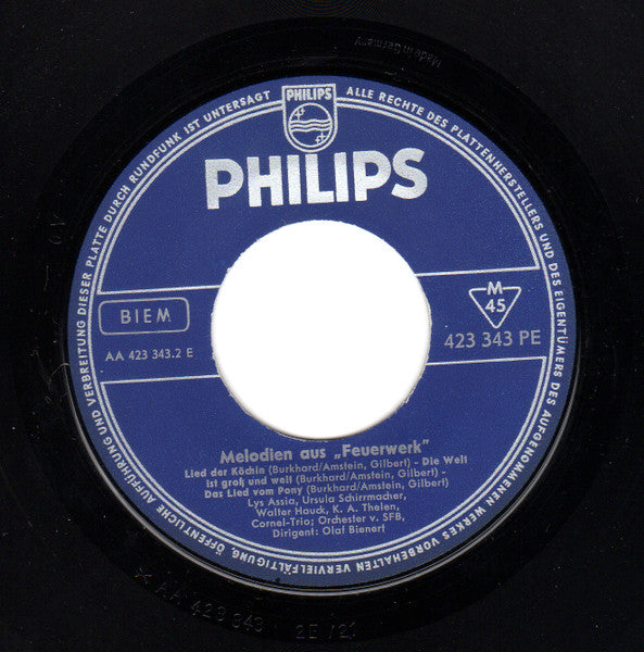 Various - Feuerwerk Vinyl Singles EP Vinyl Very Good (VG) <br> Hoes Good Plus (G+)