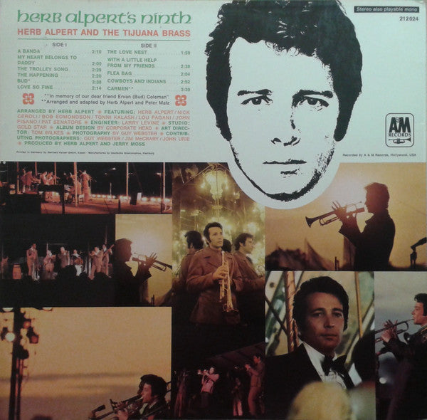 Herb Alpert & The Tijuana Brass - Herb Alpert's Ninth (LP) Vinyl LP Vinyl (VG) <br> Hoes (G+)