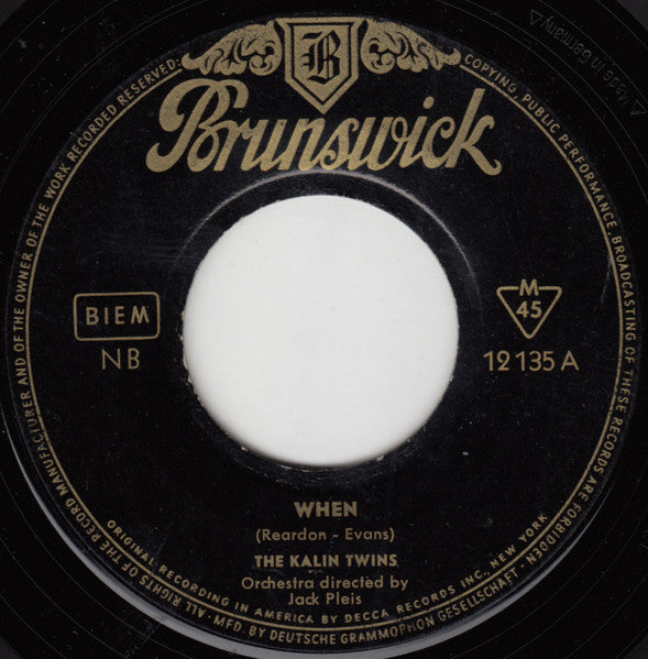 Kalin Twins - When Vinyl Singles
