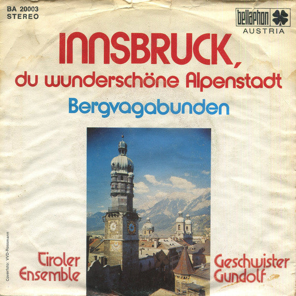 Bergvagabunden - Du Wunderschone Alpenstadt Vinyl Singles Vinyl Very Good (VG) <br> Hoes Good Plus (G+)