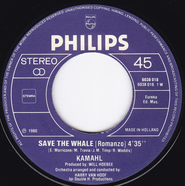 Kamahl - Save The Whale Vinyl Singles