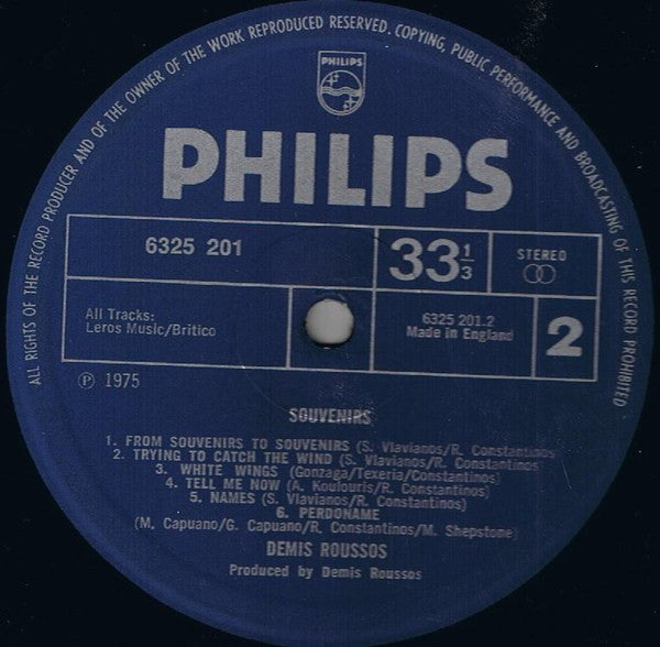 Démis Roussos - Souvenirs (LP) Vinyl LP