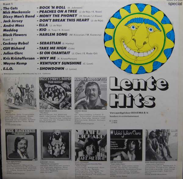 Various - Lente Hits (LP) Vinyl LP Vinyl Very Good (VG) <br> Hoes Good Plus (G+)
