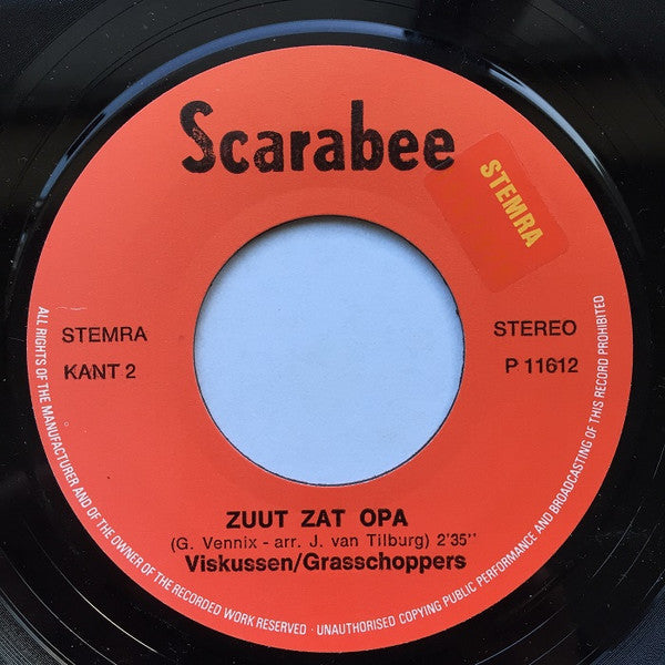 Grasschoppers - 'T Kannie Lullukur Vinyl Singles Vinyl Very Good (VG) <br> Hoes Good Plus (G+)