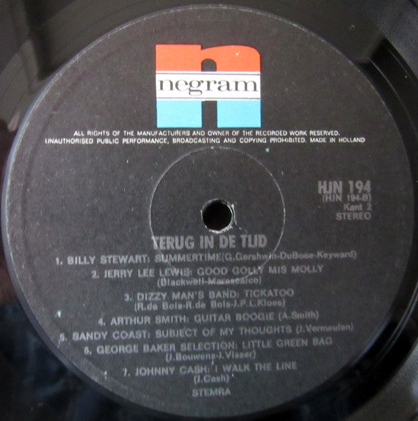 Various - Terug In De Tijd (LP) (B-Keus) Vinyl LP Vinyl Very Good (VG) <br> Hoes Good Plus (G+)