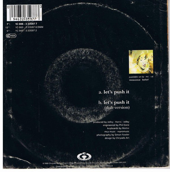 Innocence - Let's Push It Vinyl Singles Vinyl Very Good (VG) <br> Hoes Good Plus (G+)