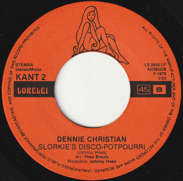 Dennie Christian - Het Slorklied 31648 Vinyl Singles Vinyl Very Good (VG) <br> Hoes Good Plus (G+)