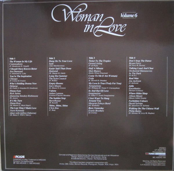 Various - Woman In Love Volume * (LP) Vinyl LP Vinyl Very Good (VG) <br> Hoes Good Plus (G+)