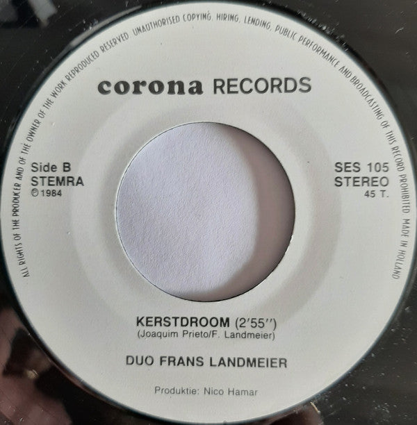 Duo Frans Landmeier - Alleen Is Toch Alleen Vinyl Singles Vinyl Very Good (VG) <br> Hoes Good Plus (G+)