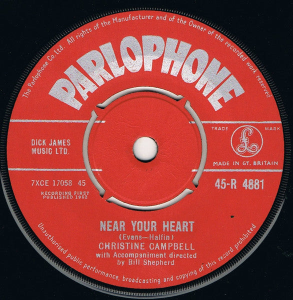 Christine Campbell - Wherever I Go Vinyl Singles Vinyl Very Good (VG) <br> Hoes Good Plus (G+)