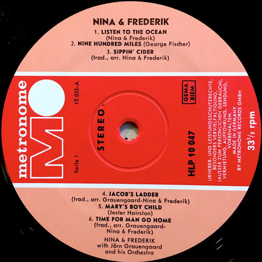 Nina & Frederik With The Jorn Grauengaard Quintet (LP)