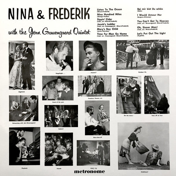 Nina & Frederik With The Jorn Grauengaard Quintet (LP) Vinyl LP Vinyl Very Good (VG) <br> Hoes Good Plus (G+)