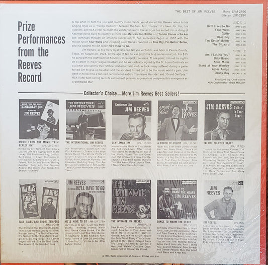 Jim Reeves - The Best Of Jim Reeves (LP)