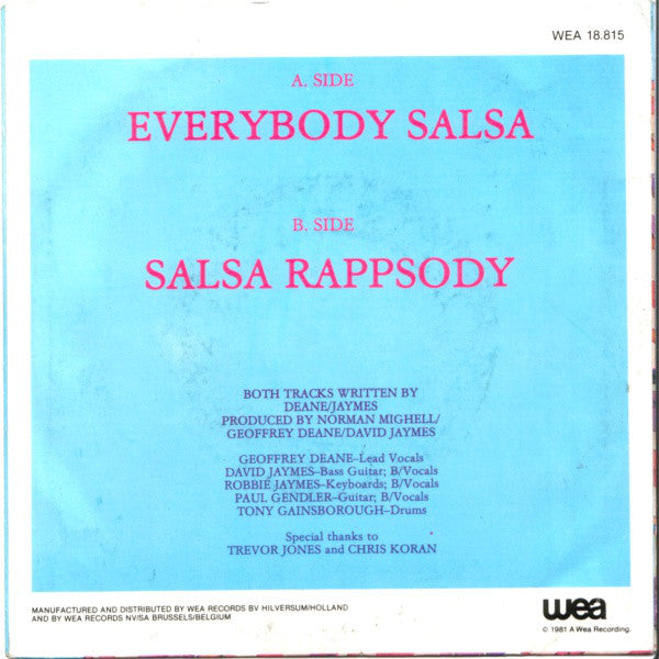 Modern Romance - Everybody Salsa 40792 Vinyl Singles Vinyl Very Good (VG) <br> Hoes Good Plus (G+)