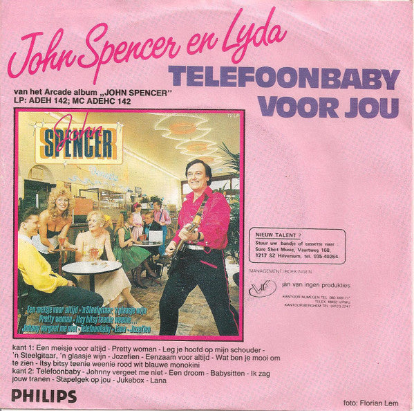 John Spencer En Lyda - Telefoonbaby 37545 Vinyl Singles Vinyl (VG) <br> Hoes (G+)