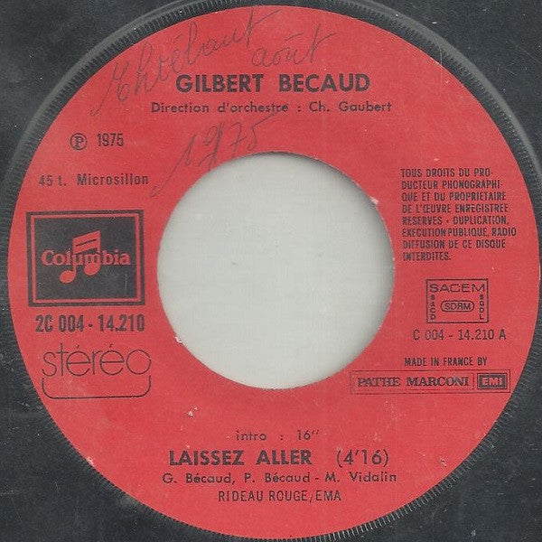 Bécaud - Laissez Aller Vinyl Singles