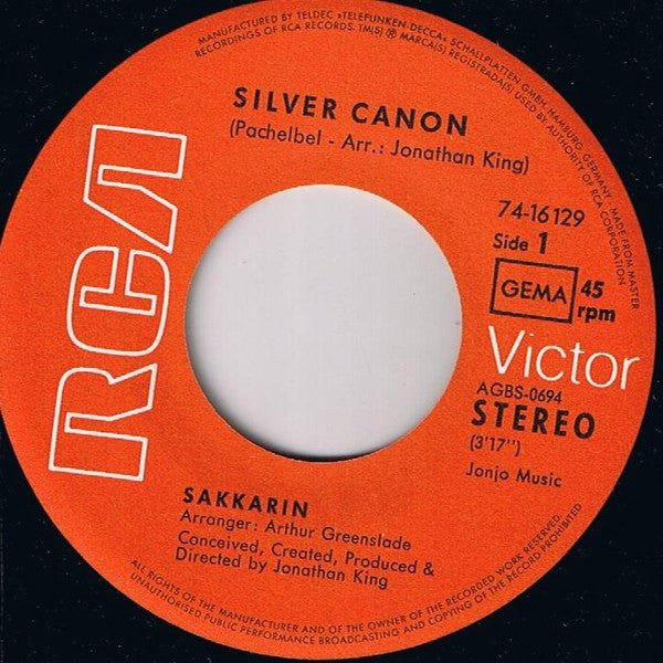 Sakkarin - Silver Canon Vinyl Singles