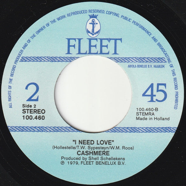 Cashmere - Love's What I Want 43114 Vinyl Singles Vinyl Very Good (VG) <br> Hoes Good Plus (G+)