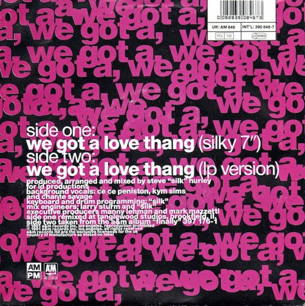 Ce Ce Peniston - We Got A Love Thang Vinyl Singles Vinyl Very Good (VG) <br> Hoes Good Plus (G+)