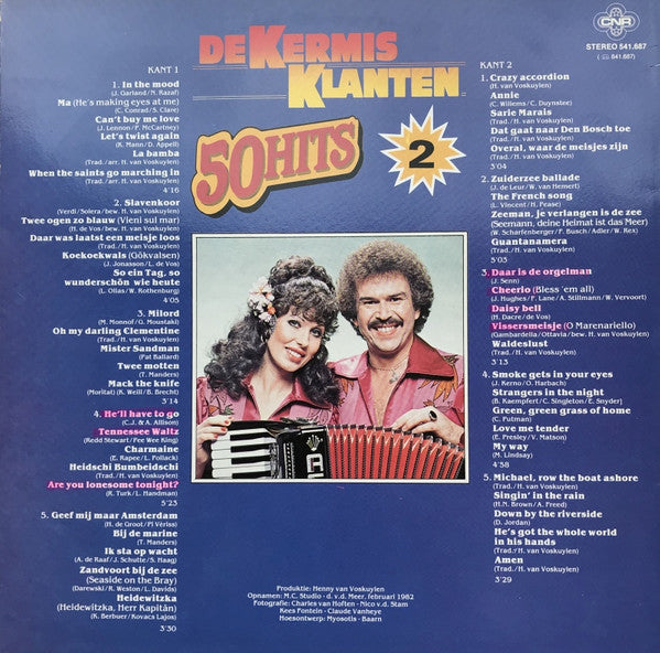 Kermisklanten - 50 Hits 2 (LP) Vinyl LP Vinyl Very Good (VG) <br> Hoes Good Plus (G+)