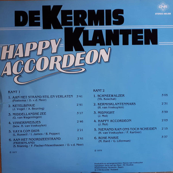 Kermisklanten - Happy Accordeon (LP) Vinyl LP Vinyl Very Good (VG) <br> Hoes Good Plus (G+)