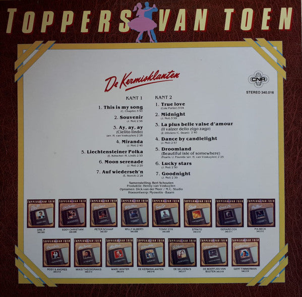 Kermisklanten - Toppers Van Toen (LP) Vinyl LP Vinyl Very Good (VG) <br> Hoes Good Plus (G+)