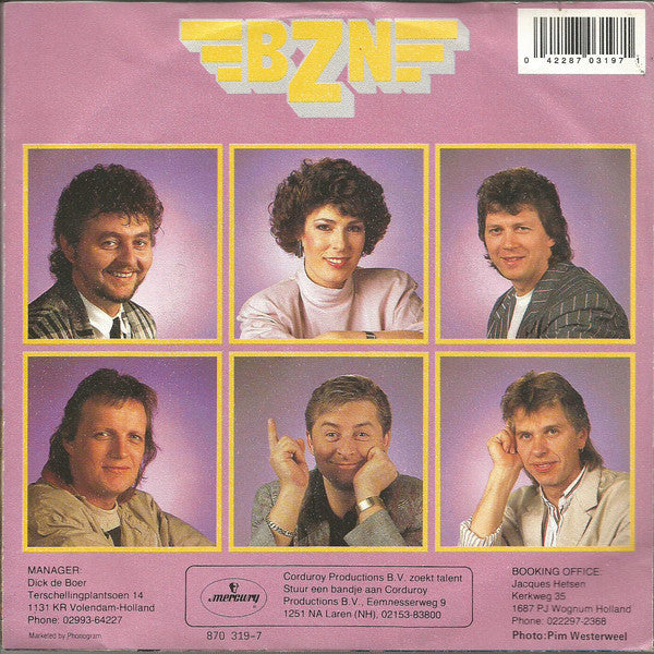 BZN - La Différence Vinyl Singles Vinyl Very Good (VG) <br> Hoes Good Plus (G+)