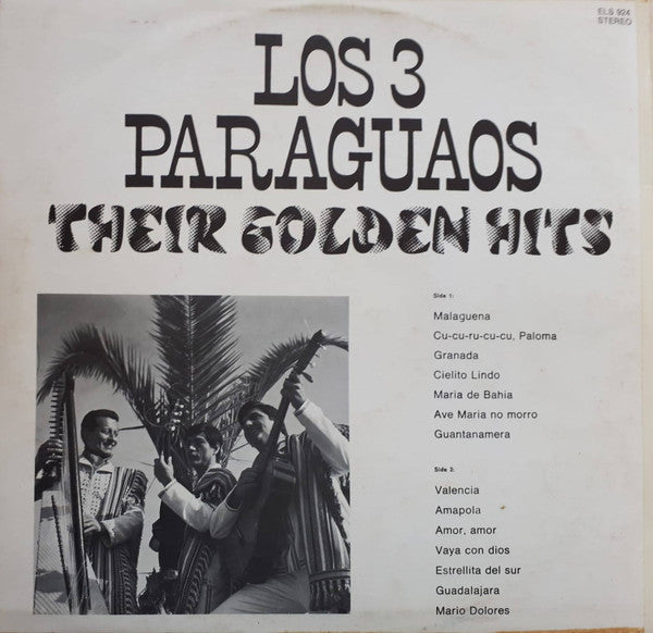 Los * Paraguaos - Their Golden Hits (LP) Vinyl LP Vinyl Very Good (VG) <br> Hoes Good Plus (G+)