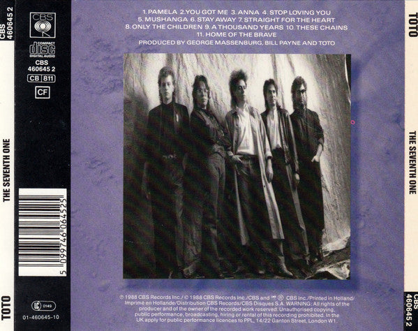 Toto - The Seventh One (CD) Compact Disc Vinyl Very Good (VG) <br> Hoes Good Plus (G+)