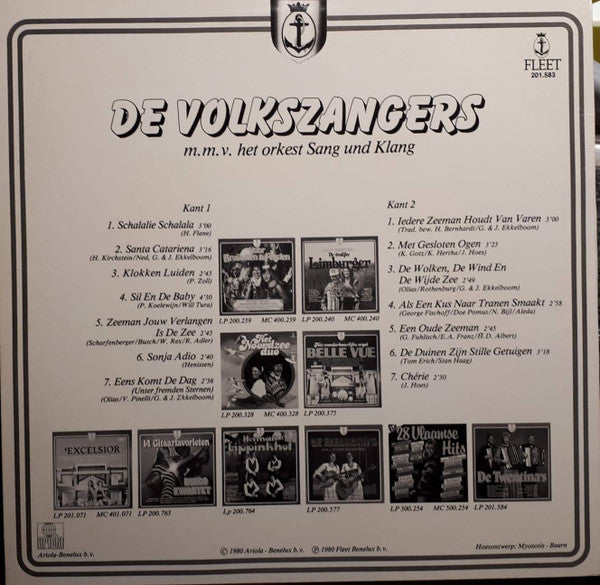 Volkszangers - De Volkszanger (LP) Vinyl LP Vinyl Very Good (VG) <br> Hoes Good Plus (G+)