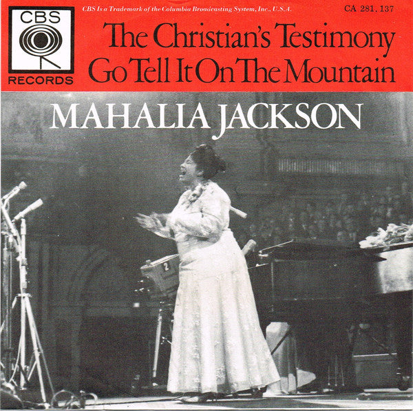 Mahalia Jackson - The Christian's Testimony 26465 Vinyl Singles Vinyl (VG) <br> Hoes (G+)