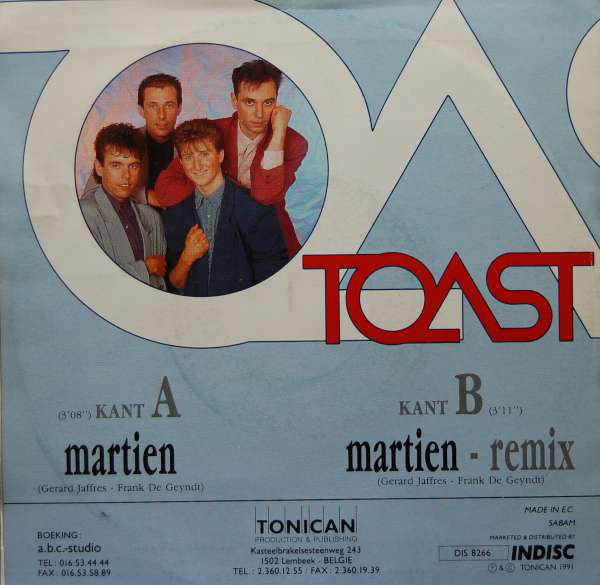 Toast - Martien 25113 Vinyl Singles Vinyl Very Good (VG) <br> Hoes Good Plus (G+)