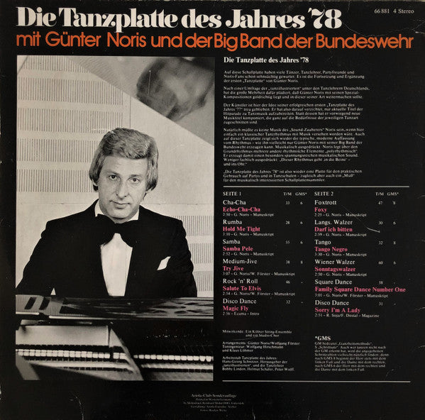 Günter Noris Und Die Big Band Der Bundeswehr - Die Tanzplatte Des Jahres '** (LP) Vinyl LP Vinyl Very Good (VG) <br> Hoes Good Plus (G+)