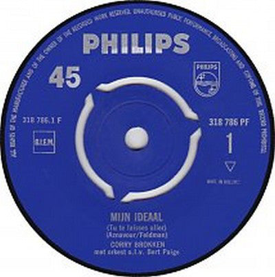 Corry Brokken - Mijn Ideaal 07220 Vinyl Singles Vinyl Very Good (VG) <br> Hoes Generic