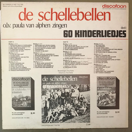 Schellebellen - 60 Kinderliedjes (LP) (B-Keus) Vinyl LP Vinyl Slecht / Hoesje Slecht "VINYLSINGLES.NL"