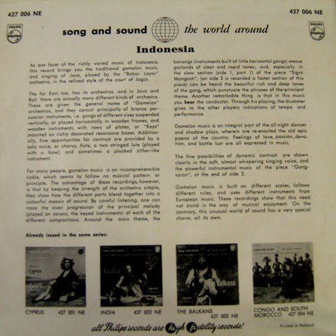 Various - Indonesia Vinyl Singles EP Vinyl Zeer Goed / Hoesje Goed "VINYLSINGLES.NL"