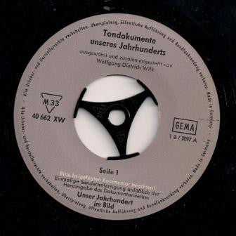 Various - Tondokumente Unseres Jahrhunderts Vinyl Singles Vinyl Zeer Goed / Hoesje Goed "VINYLSINGLES.NL"